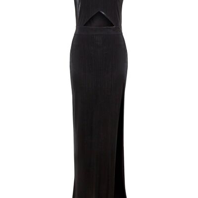 Moss - Metallic Cut Out Bodycon Maxi Dress