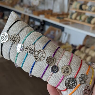 Steel bracelets and cord Zen collection