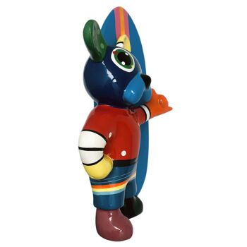 Sculpture décorative BULLDOG SURFER COULEUR S 3