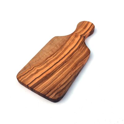 Tabla de cortar con mango de 23 cm fabricada en madera de olivo