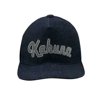 Berretto in denim blu navy