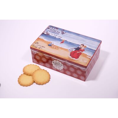 "La belle Plage" metal tin, pure butter shortbread, 500g