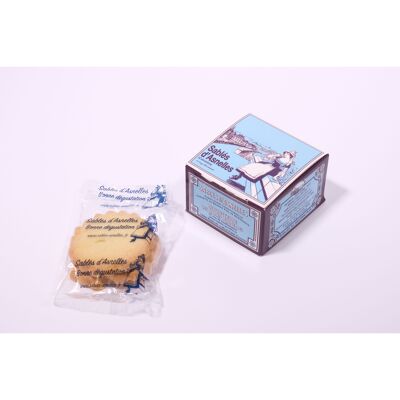 La mini scatola blu "La Normande", frollini al burro puro, 37g