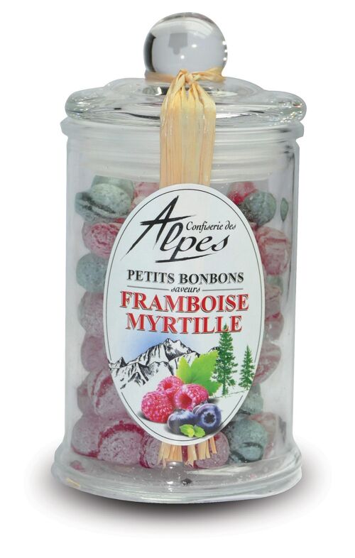 BONBONNIERE PETITS BONBONS SAVEUR FRAMBOISE ET MYRTILLE