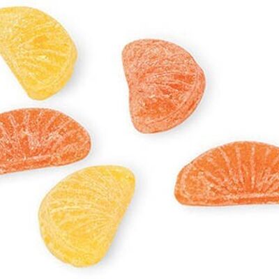 VRAC BONBONS NUS GIVRES TRANCHES ORANGE/CITRON