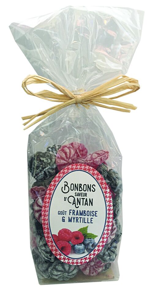 SACHET BONBONS SAVEUR D'ANTAN GOUT FRAMBOISE ET MYRTILLE