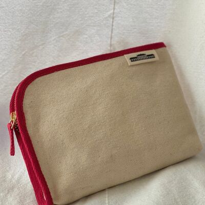 Petite Pochette N°12 Ecru/Red