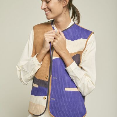 Gilet N°603 Plum Ink Blue