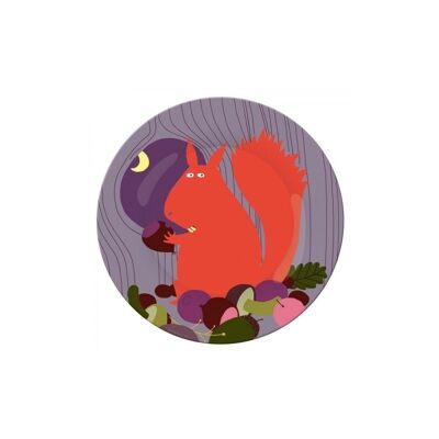 DESSERT PLATE THE FOREST ''THE SQUIRREL'' Ø 20cm