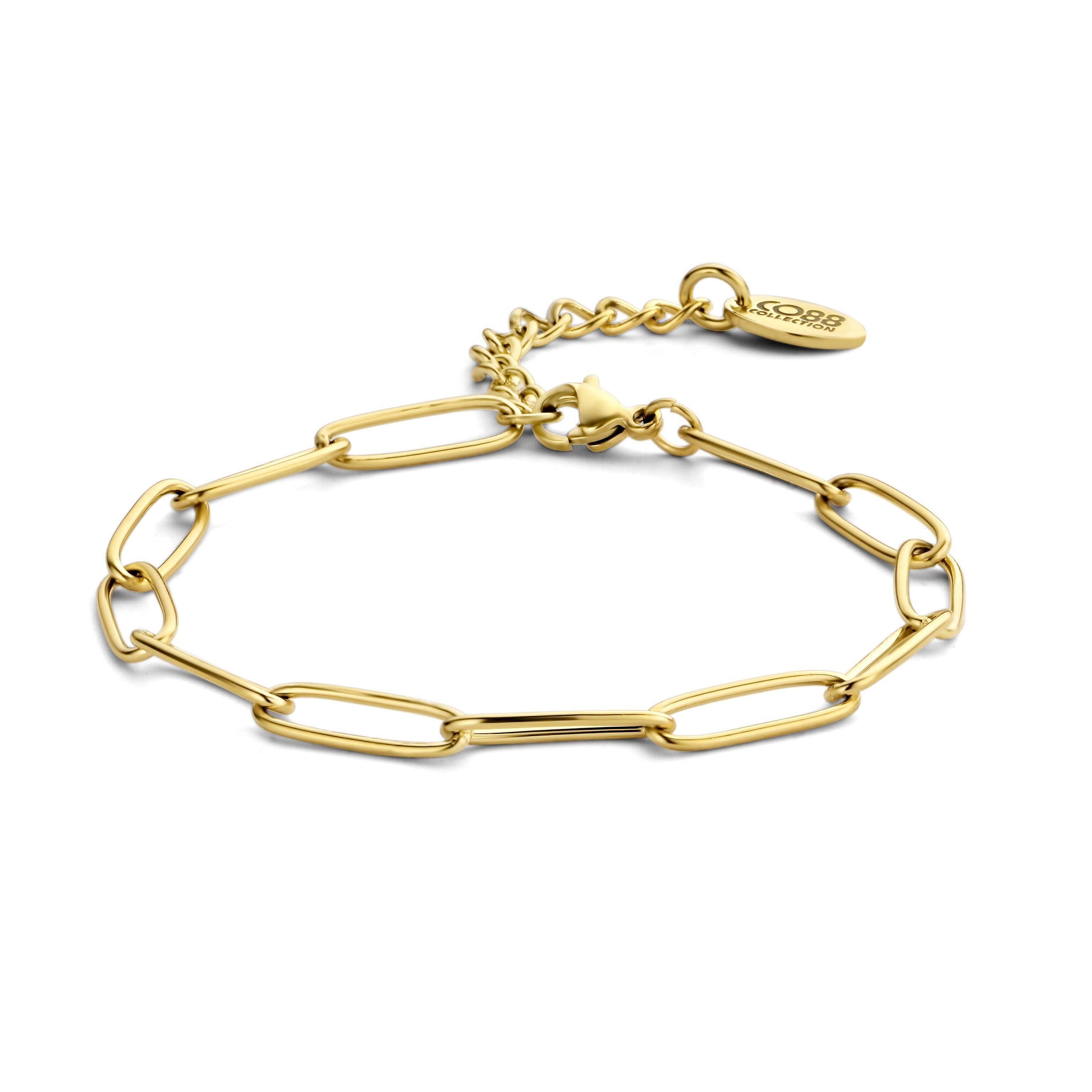 CO88 bracelet large link 16.5+3cm ipg