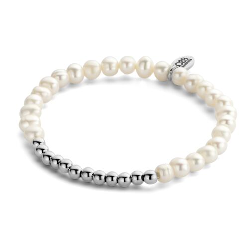 CO88 bracelet with pearls 5mm and beads 4mm ips