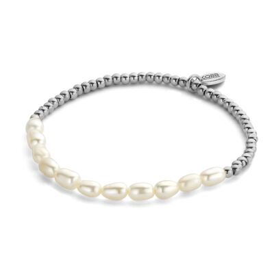 CO88 bracelet with pearls 4mm and beads 3mm ips