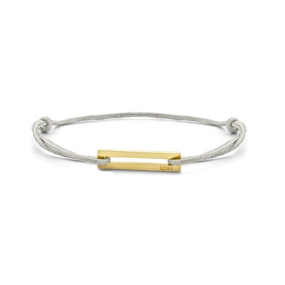 Bracciale CO88 con elemento e corda grigia ipg