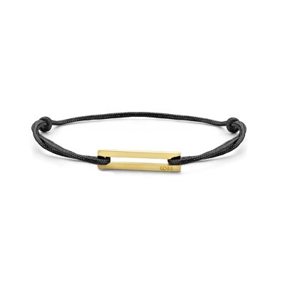 CO88 bracelet with element and black rope ipg