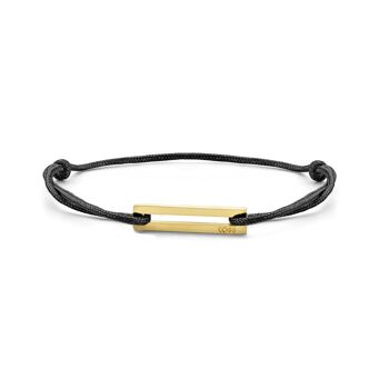 Bracelet CO88 avec élément et corde noire ipg 1
