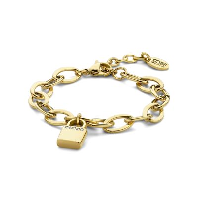 CO88 steel link bracelet with lock IPG