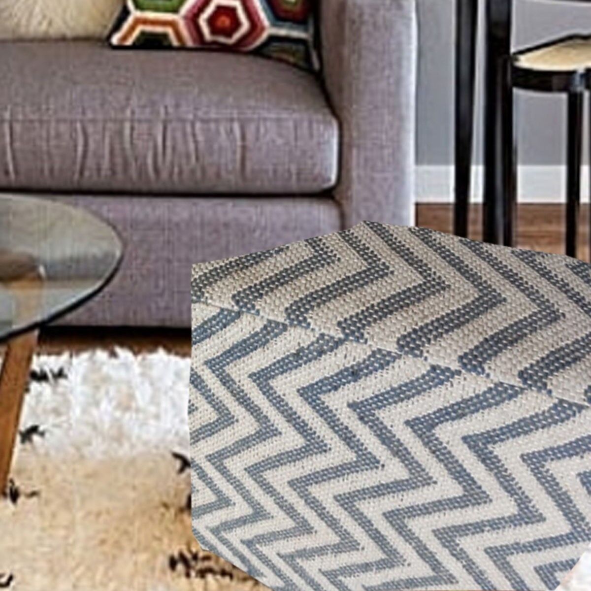 Fodera per pouf Kilim Dolphin in lana