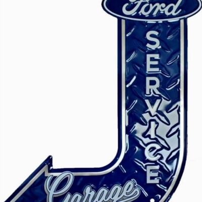 Cartel de chapa estadounidense Ford Service Garage