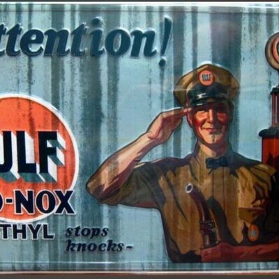 US sign: Attention - GULF No Nox