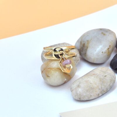 Gold-Plated Strille charms ring