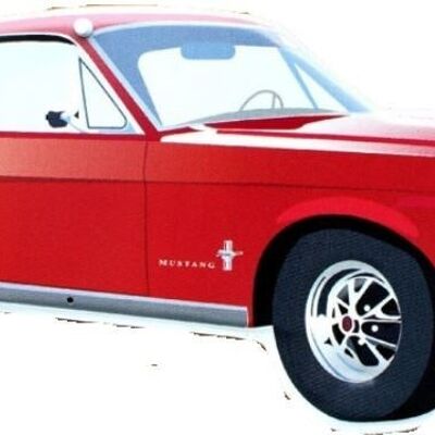 Segno di metallo degli Stati Uniti Mustang Fastback - segno di contorno