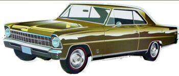 Plaque en tôle US Chevrolet Nova 1967 - Plaque contour
