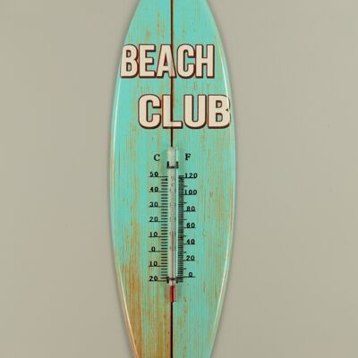 Blech Thermometer Beach Club - Surfboard