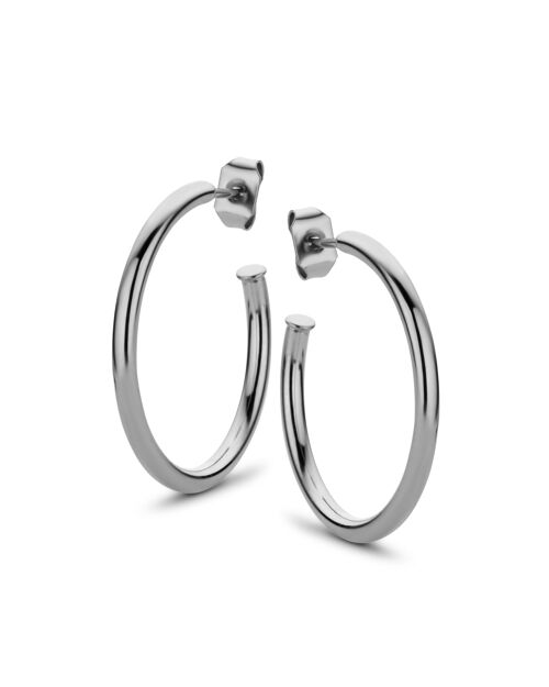 Stainless steel hoops earring 25mm