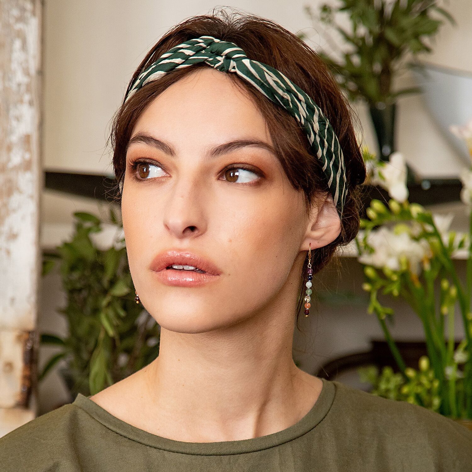 Boucles d'oreilles pierres naturelles POINTS 7 CHAKRAS
