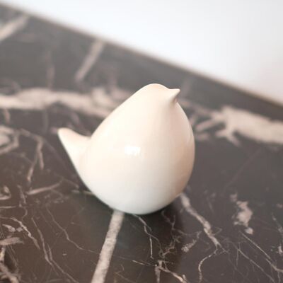Glasierte Keramik, weiße Taube CA301PBL75125