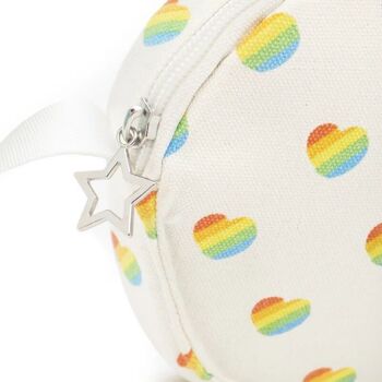 sac à main multicolore motif petits coeurs rétro 3