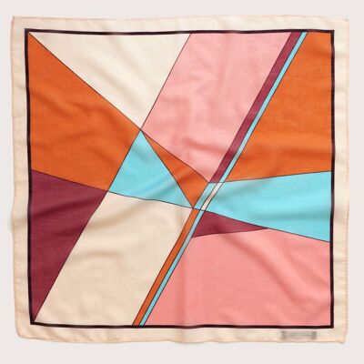 Scarf Dakar, silk-cotton blend, 60x60 cm