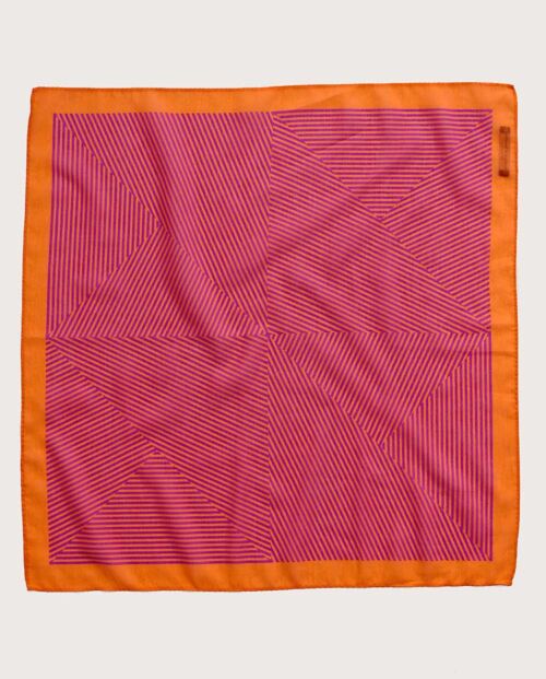 Tuch Purple Stripes, Seiden-Baumwollmischung, 60x60 cm