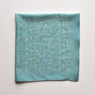 Cloth Sailors Delight Aqua, organic cotton, 50x50 cm