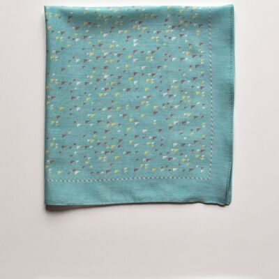 Tissu Sailors Delight Aqua, coton biologique, 50x50 cm