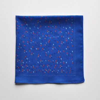 Echarpe Sailors Delight Bleu, coton bio, 50x50 cm