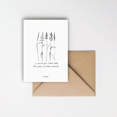 Funkelnde Liebe – 10 x 15 handgeschöpftes Kartenpapier und recycelter Umschlag