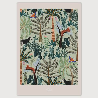Wilder grüner Dschungel – A3-Poster