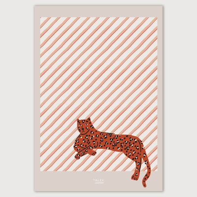 Pink Candy Leopard - Poster A3