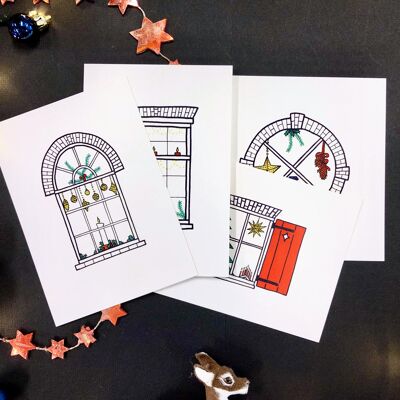 Christmas Window Cards - serie 1