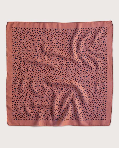 Tuch Small Dots, Seiden-Baumwollmischung, 60x60 cm