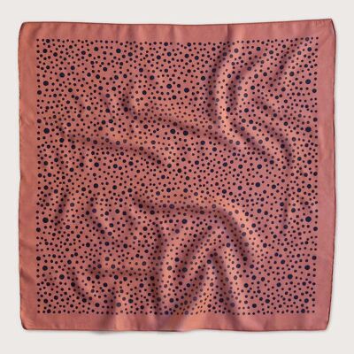 Tuch Small Dots, Seiden-Baumwollmischung, 60x60 cm