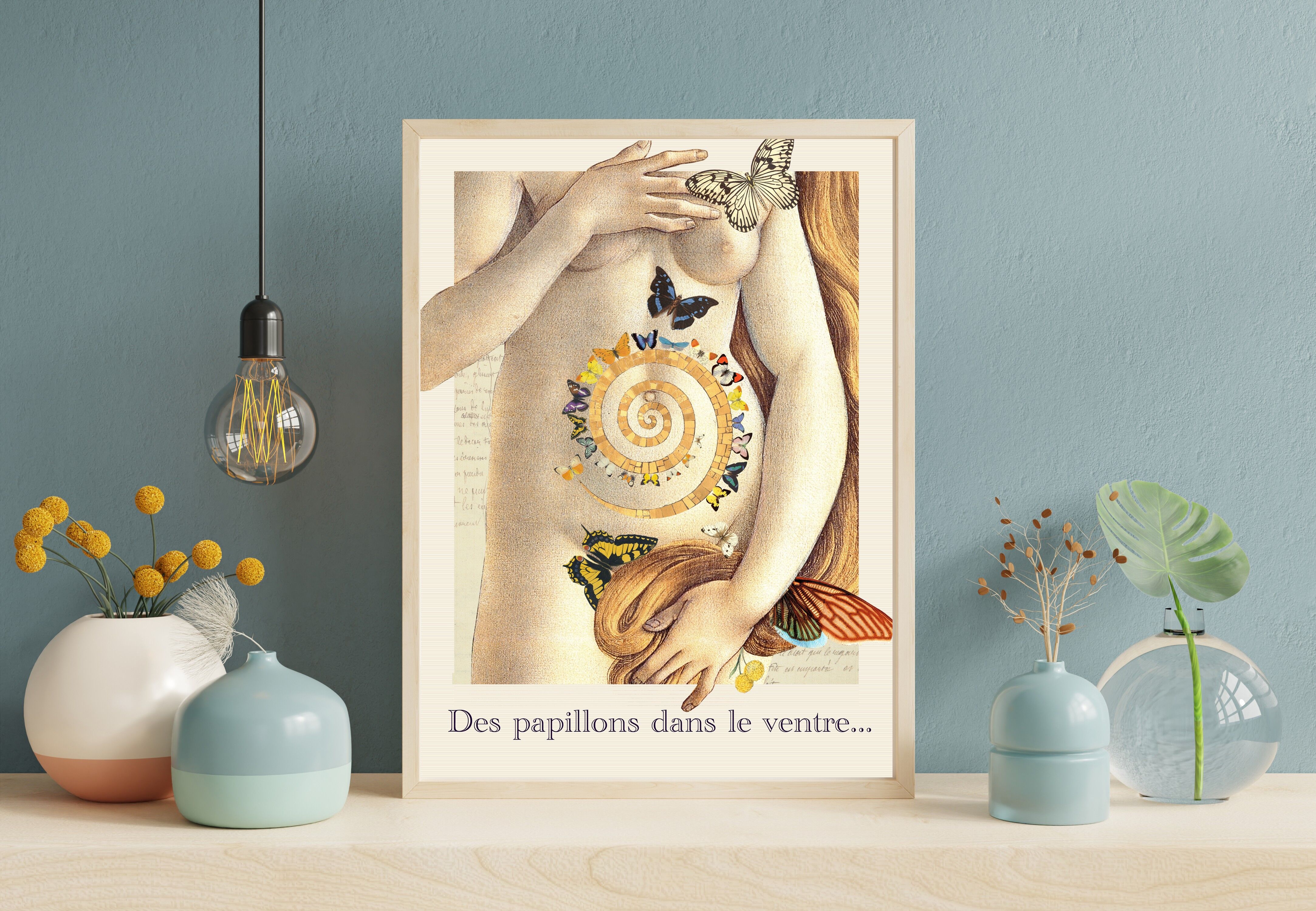 Achat Affiche "des papillons dans le ventre". A4 en gros