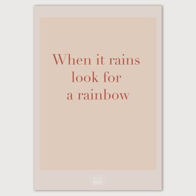 When it Rains - A3 Poster