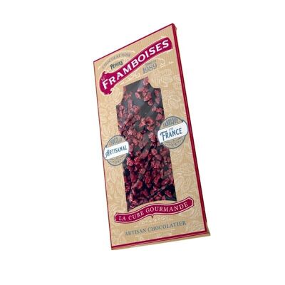 Barrita de chocolate negro nugget de frambuesa 120gr