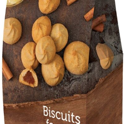 Pochettes biscuits fourrés pomme-cannelle 130gr