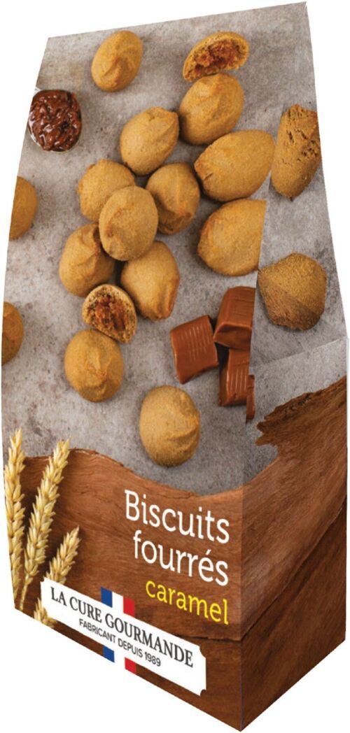 Pochettes distribution biscuits fourrés caramel