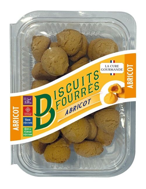 Barquettes biscuits fourrés abricot