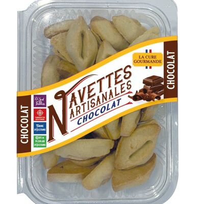 Barquettes biscuits navettes chocolat
