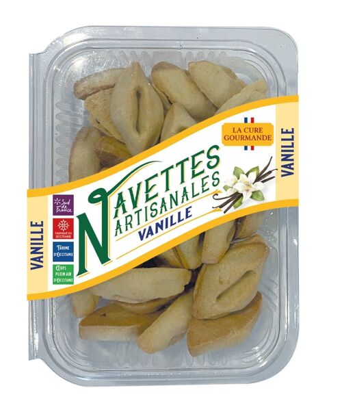 Barquettes biscuits navettes vanille